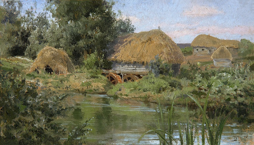 Старая мельница картина поленова