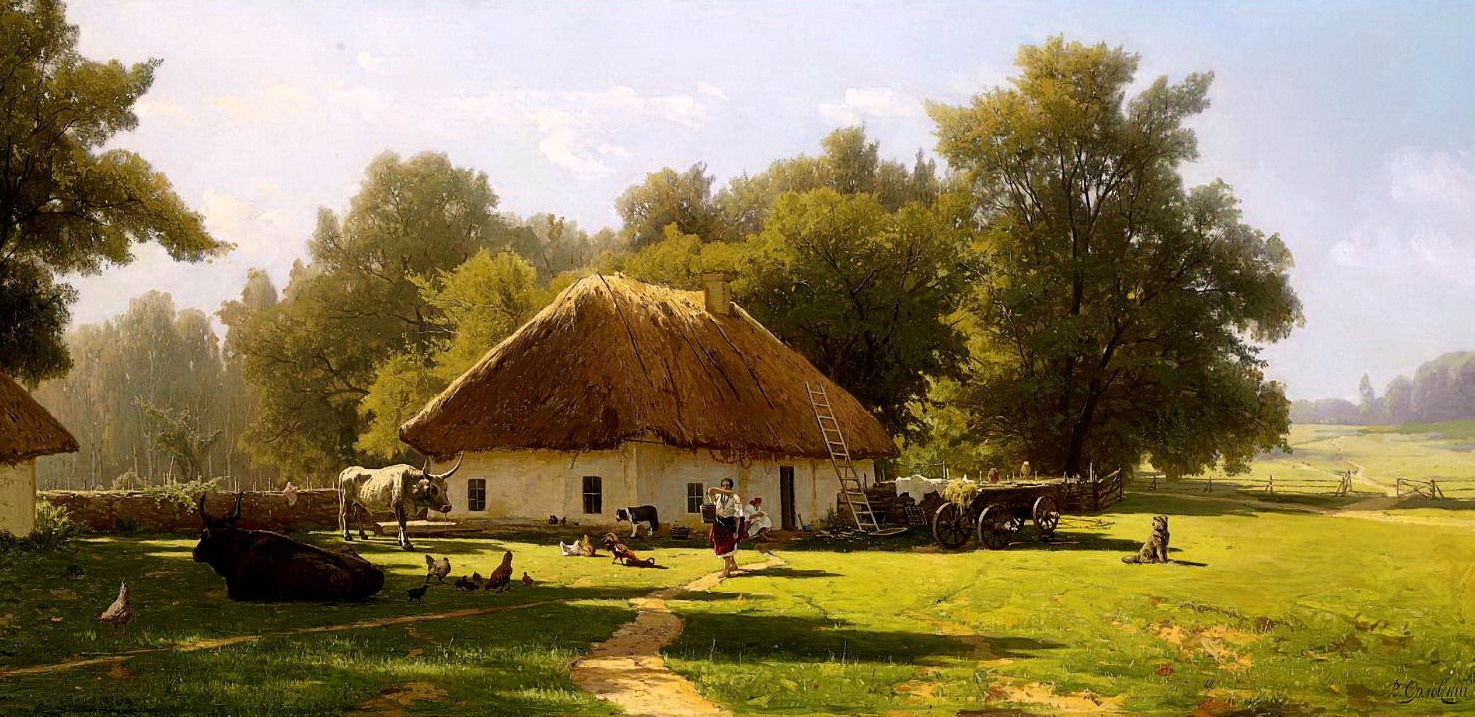 Картина украинский хутор